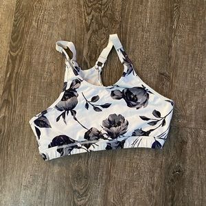 Mono B White/Floral Sports Bra